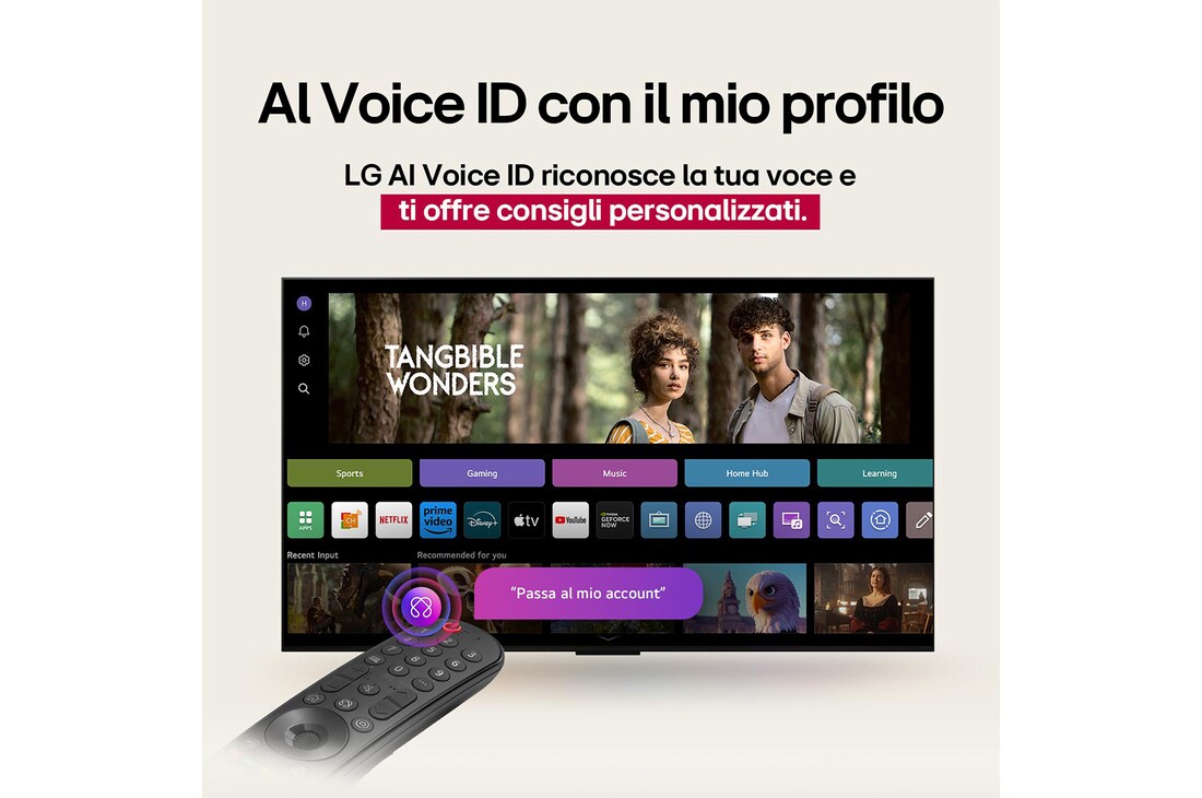 AI Voice ID con il mio profilo TV Nanocell 75NANO81A6A