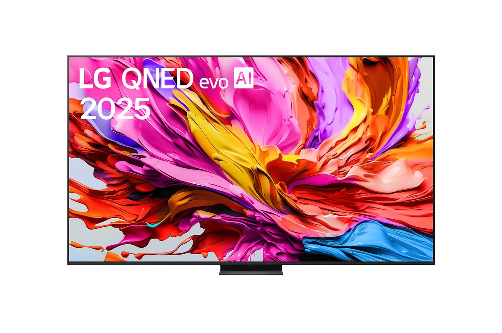 Foto frontale del TV LG QNED evo AI QNED86 100