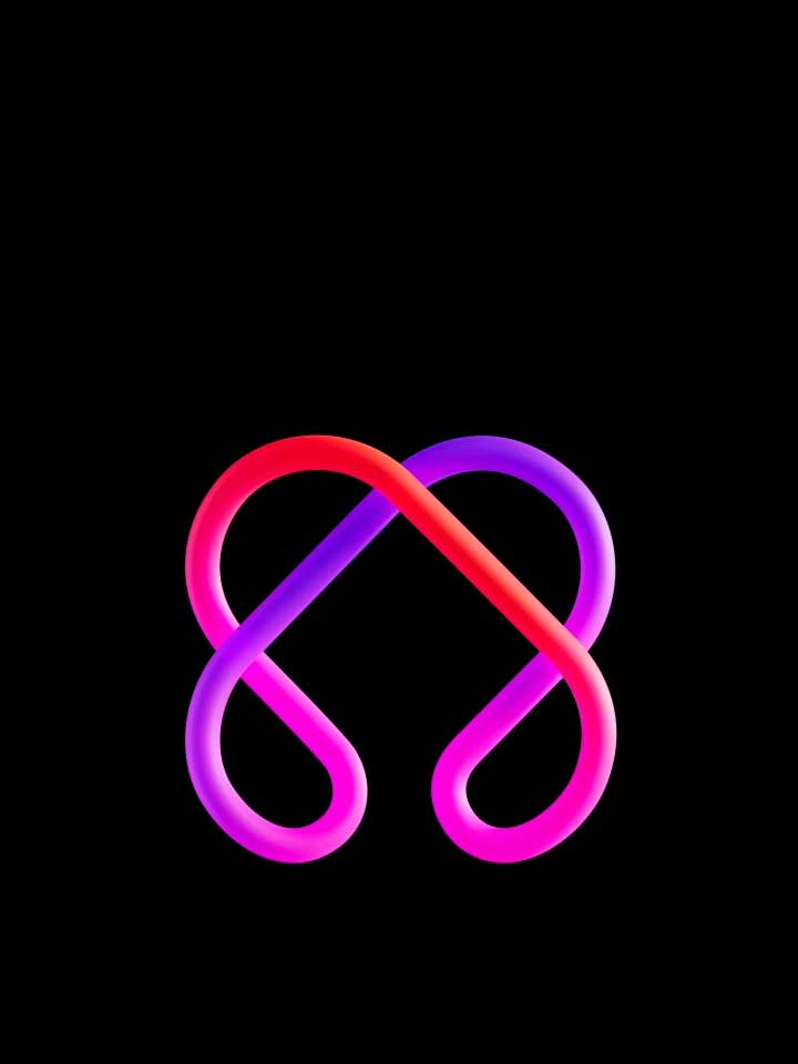 Al centro è visualizzato un simbolo curvo rosa e viola che rappresenta la tecnologia IA di LG.