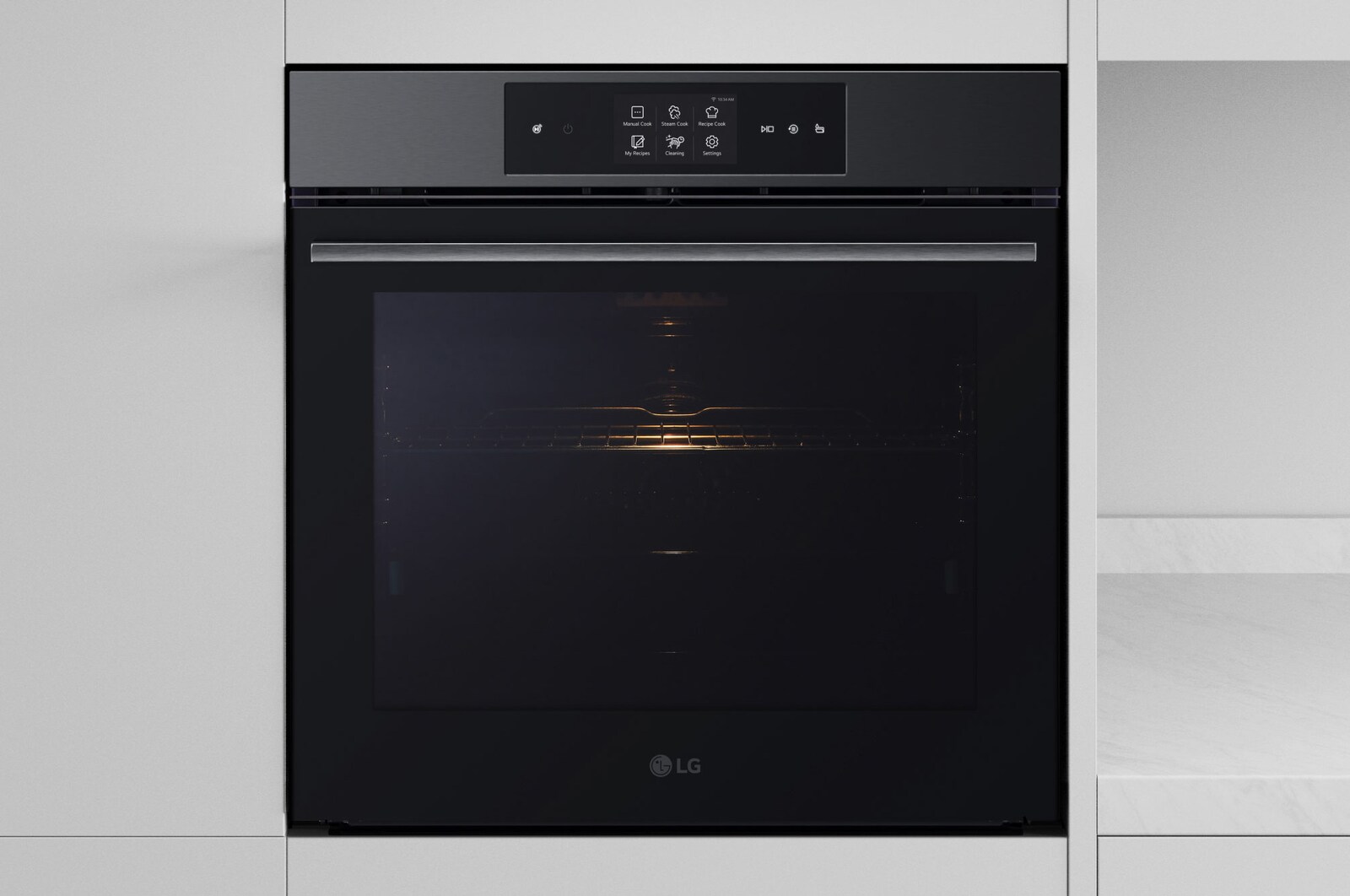 Vista frontale di Offerta Kit: Forno a vapore InstaView 76L Classe A&#43;&#43; e Microonde NeoChef 25 litri 1000W WSED7665B.MH6565