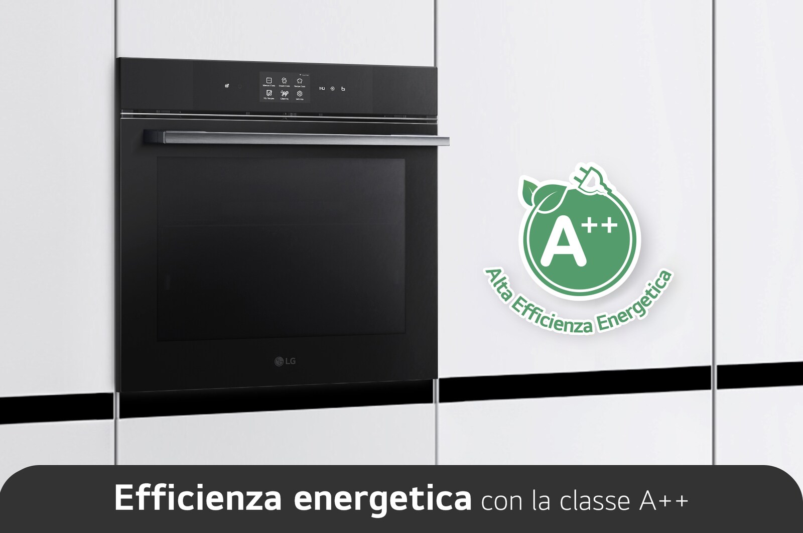LG Offerta Kit: Forno 100% vapore InstaView 76L Classe A++ e Lavastoviglie a scomparsa totale QuadWash Serie 4, WSED7667M.DB475