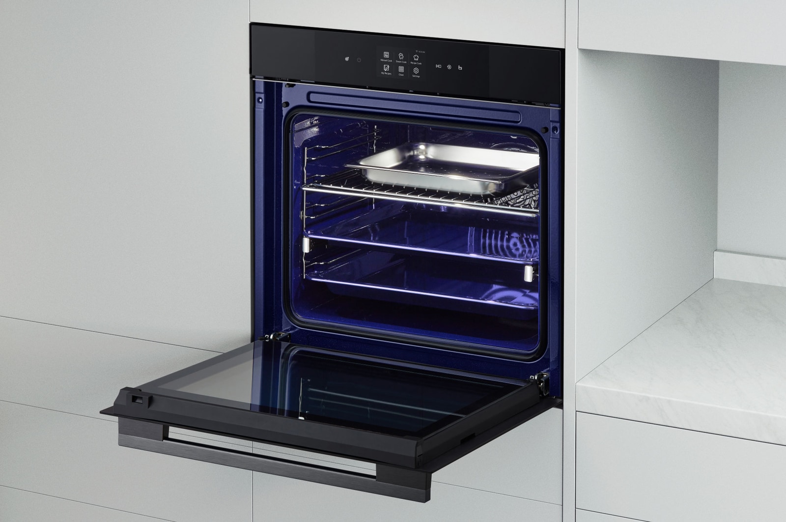 LG Offerta Kit: Forno 100% vapore InstaView 76L Classe A++ e Piano induzione 60cm, Potenza 2,5 ~ 7,4kW, WSED7667M.CBIZ7