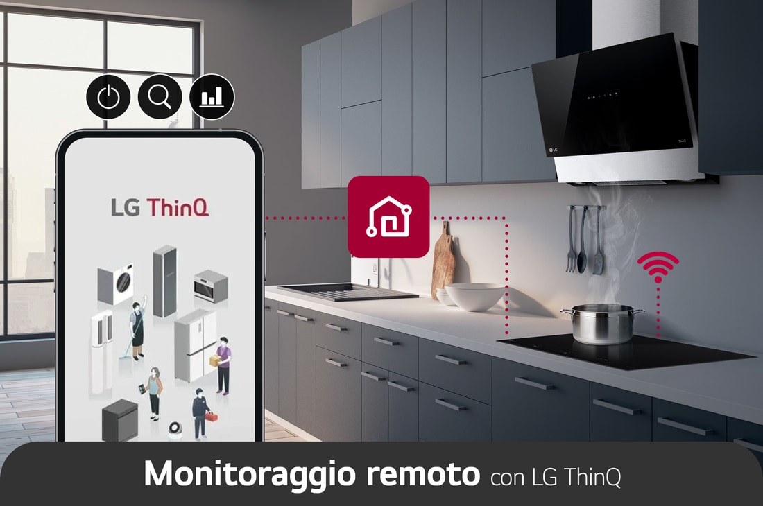 LG Offerta Kit: Forno 100% vapore InstaView 76L Classe A++ e Piano induzione 60cm, Potenza 2,5 ~ 7,4kW, WSED7667M.CBIZ7