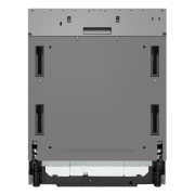Vista frontale della lavastoviglie LG QuadWash con la porta completamente aperta