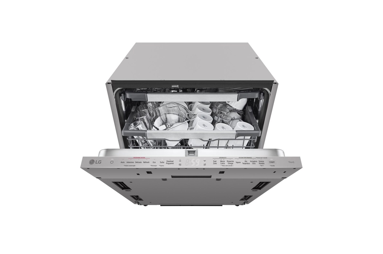 Foto frontale della lavastoviglie LG DB597TXSN