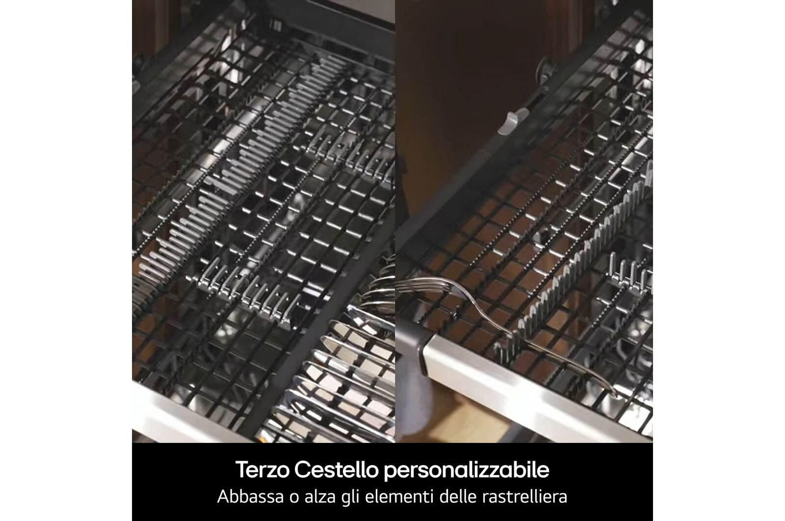 Caratteristica terzo cestello personalizzabile