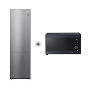 Vista frontale di Offerta Kit Esclusivo: Frigorifero combinato Classe A, 384L &#43; Microonde NeoChef 25 litri, potenza 1000W GBP62PZNAC.MH6565