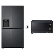 Vista frontale di Offerta Kit Esclusivo: Frigorifero Side-by-Side Classe D, 635L &#43; Microonde NeoChef 25 litri, potenza 1000W GSLV71MCTD.MH6565