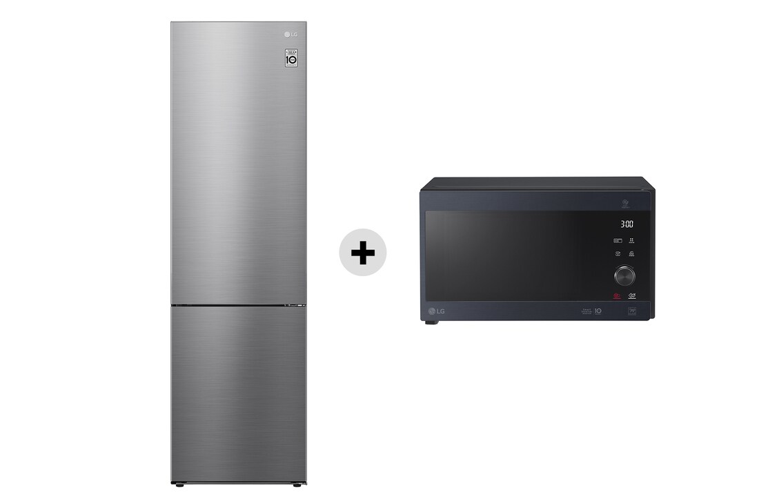 LG Offerta Kit Esclusivo: Frigorifero combinato Classe A, 384L + Microonde NeoChef 25 litri, potenza 1000W, GBP62PZNAC.MH6565