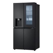 Vista laterale del frigo con porte chiuse