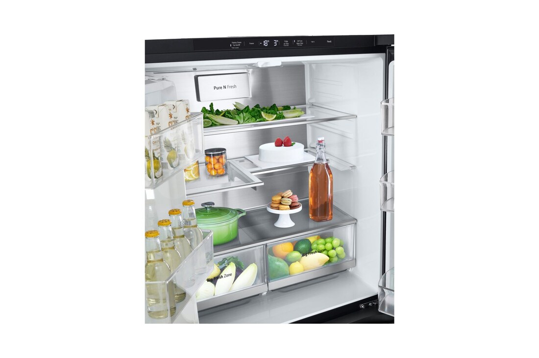 Dettaglio delle maniglie del frigo