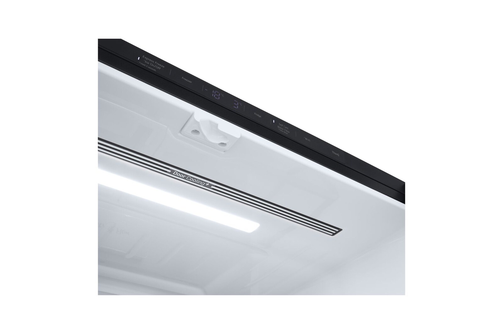 Dettaglio della bocchetta di ventilazione DoorCooling+ e del display