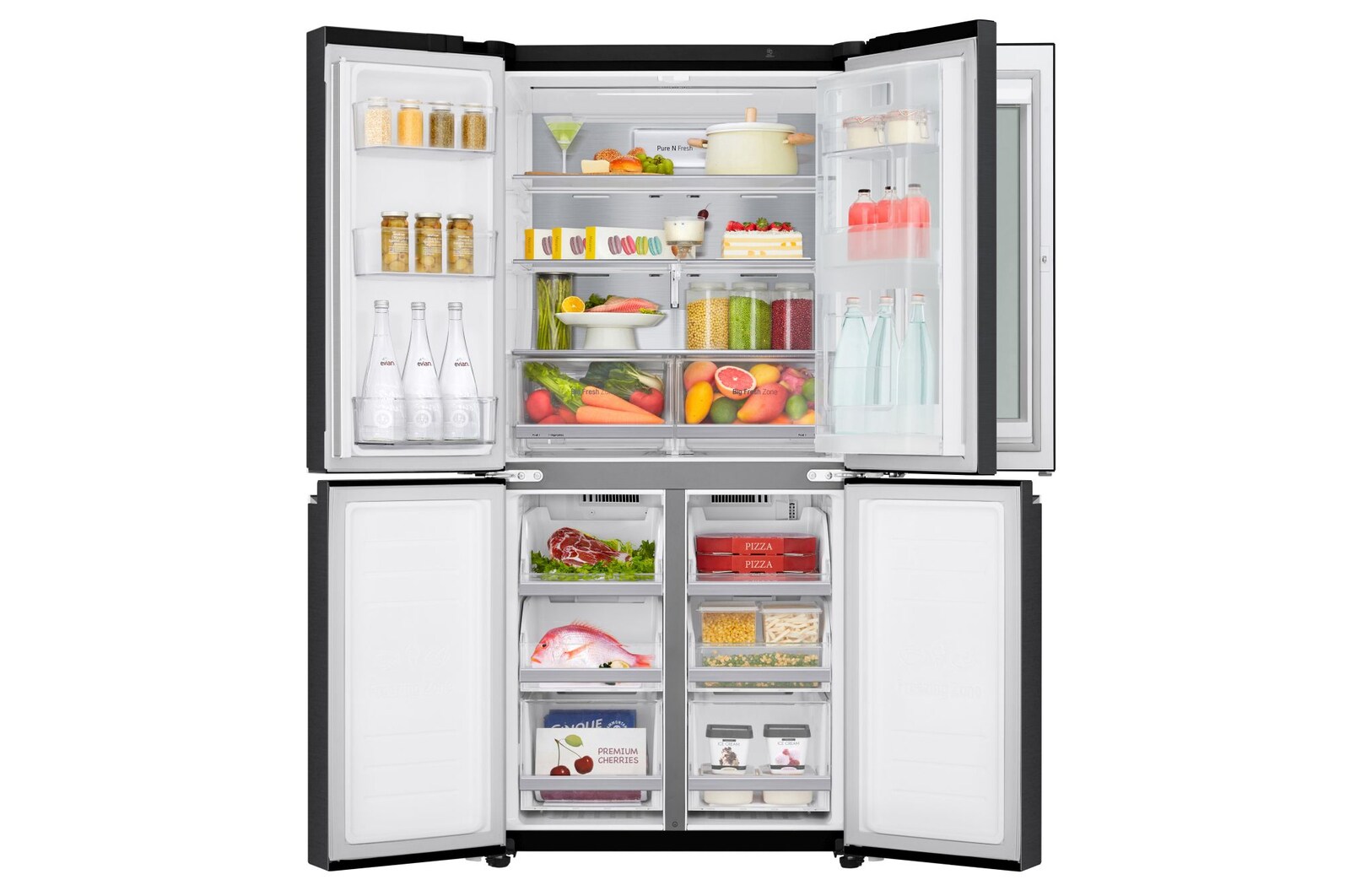 LG Offerta Kit Esclusivo: Frigorifero Multidoor Slim InstaView Door-in-Door Classe E, 530L + Microonde NeoChef 25 litri, potenza 1000W, GMQ844MC5E.MH6565