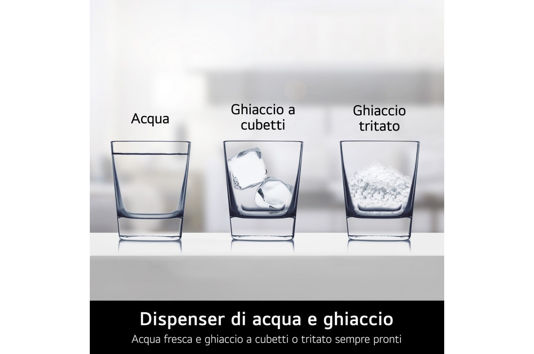 Caratteristica Dispenser con acqua e ghiaccio