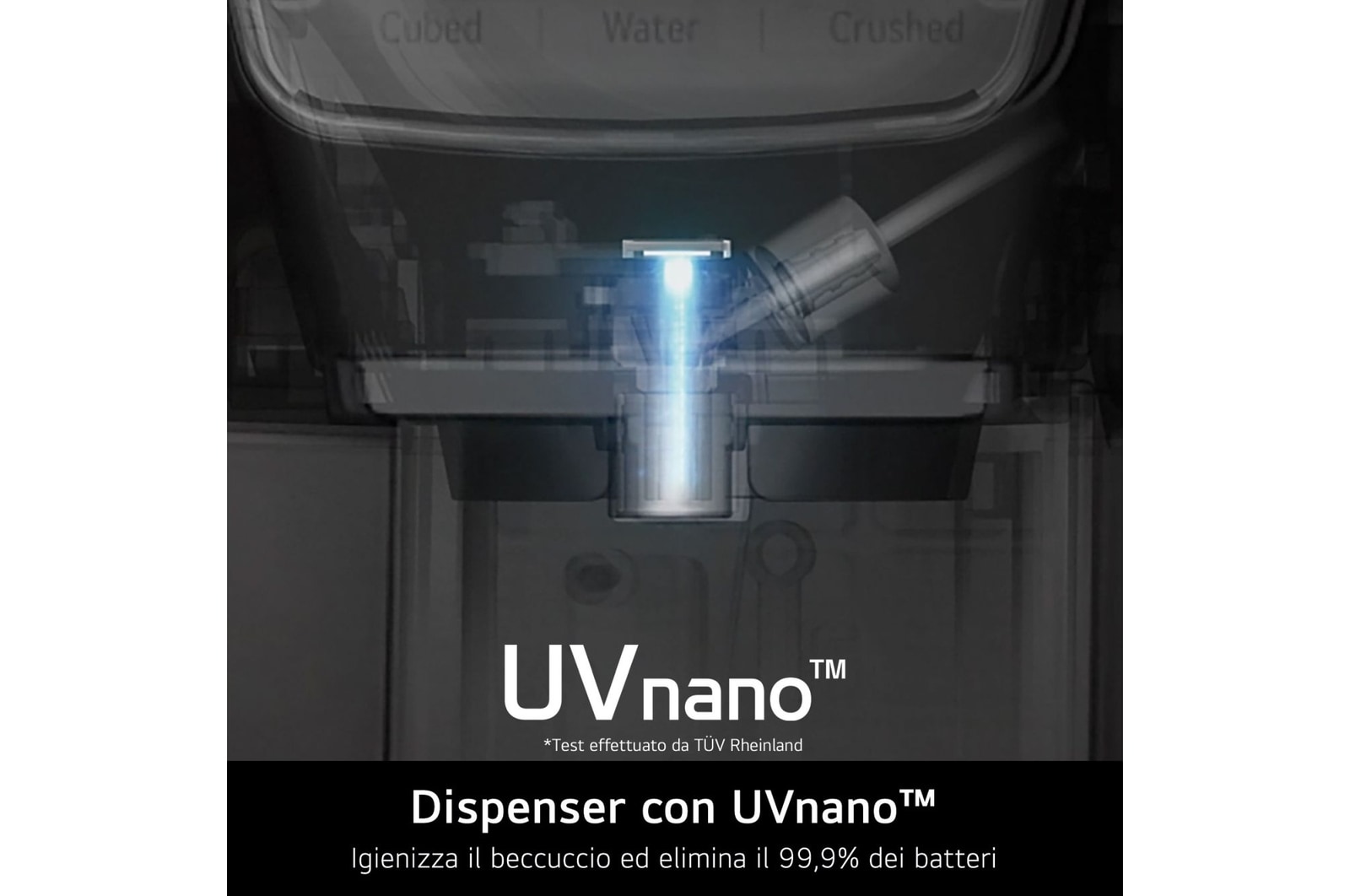 Dispenser con UVnano frigorifero GSLE91EVAB