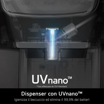 Dispenser con UVnano frigorifero GSLE91EVAB
