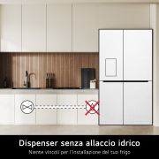 LG Frigorifero Side-by-Side InstaView Door-in-Door | Classe E, 635L | Wi-Fi, Dispenser senza allaccio, UVnano, No frost | Nero, GSXV91MCAE
