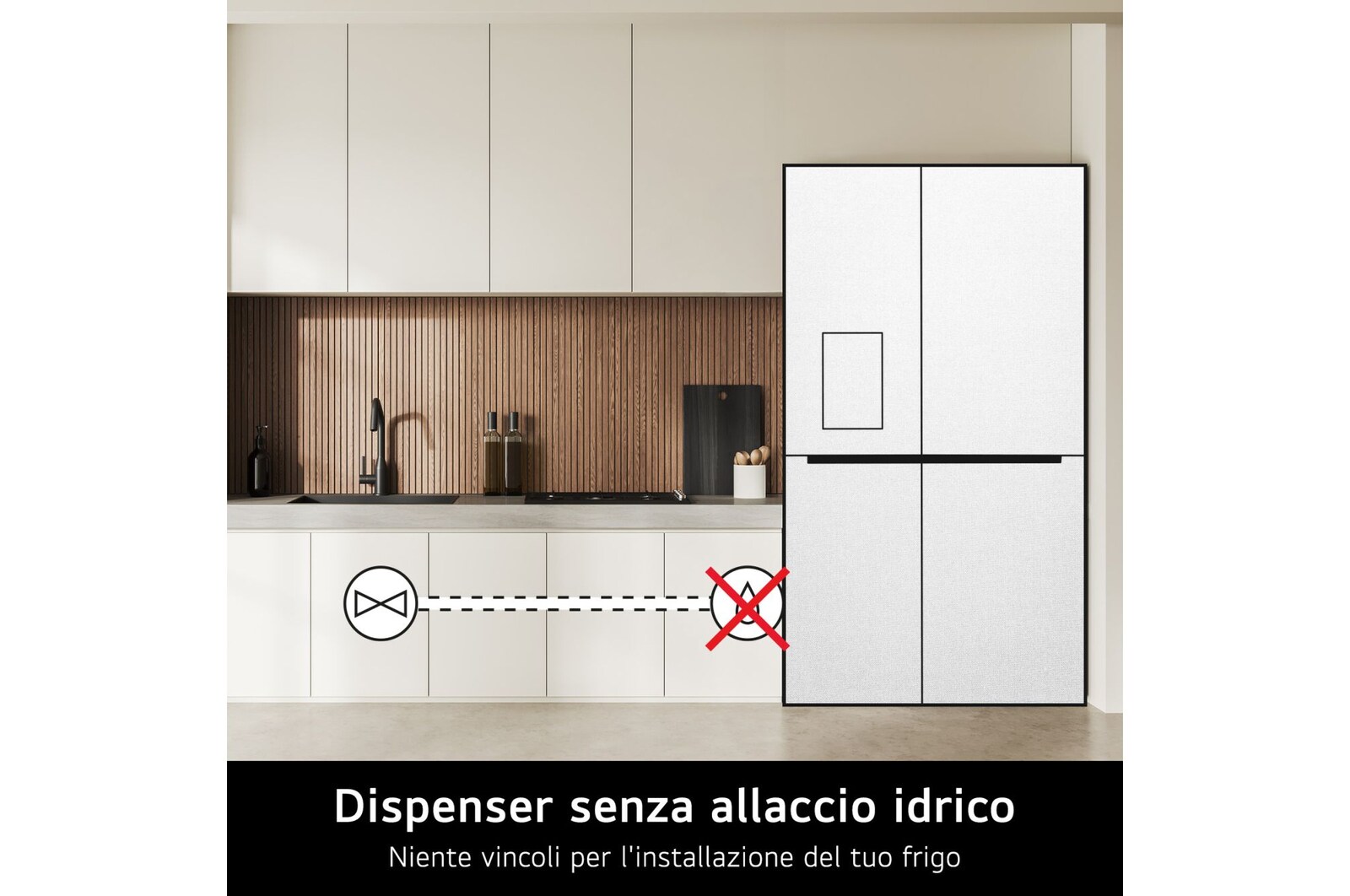 LG Frigorifero Side-by-Side InstaView Door-in-Door | Classe E, 635L | Wi-Fi, Dispenser senza allaccio, UVnano, No frost | Nero, GSXV91MCAE