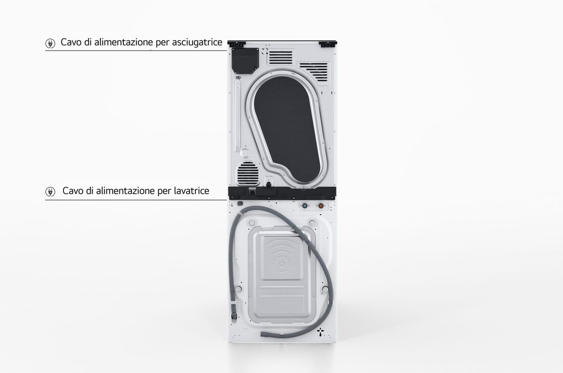 Retro WashTower con cavi di alimentazione