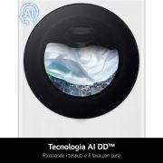 LG Lavatrice 11kg AI DD™ | Serie R7 Classe A-10% | 1400 giri, TurboWash 360, Vapore su 7 programmi, Wi-Fi | White, F4R7011TSWB