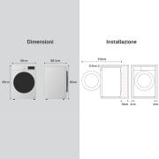 LG Lavatrice 11kg AI DD™ | Serie R7 Classe A-10% | 1400 giri, TurboWash 360, Vapore su 7 programmi, Wi-Fi | White, F4R7011TSWB