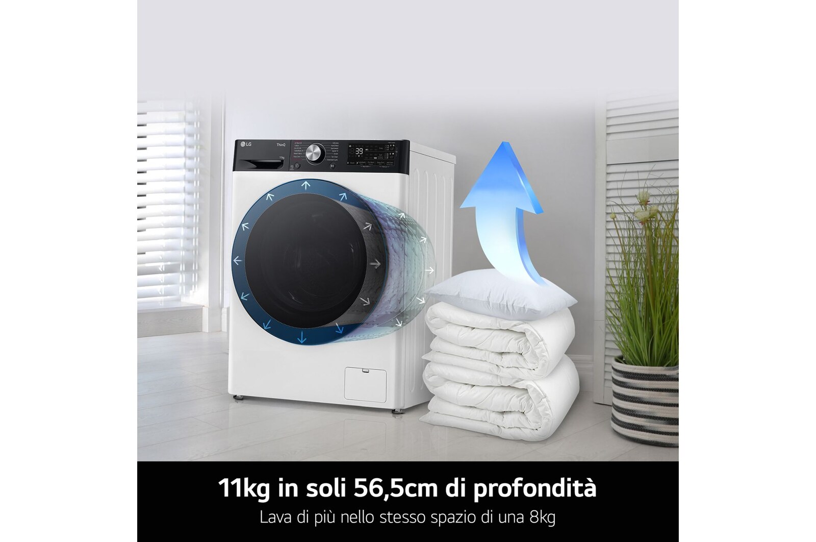 11Kg in soli 56,5cm di profontità lavatrice F4R7011TSWB.ABWQWIS