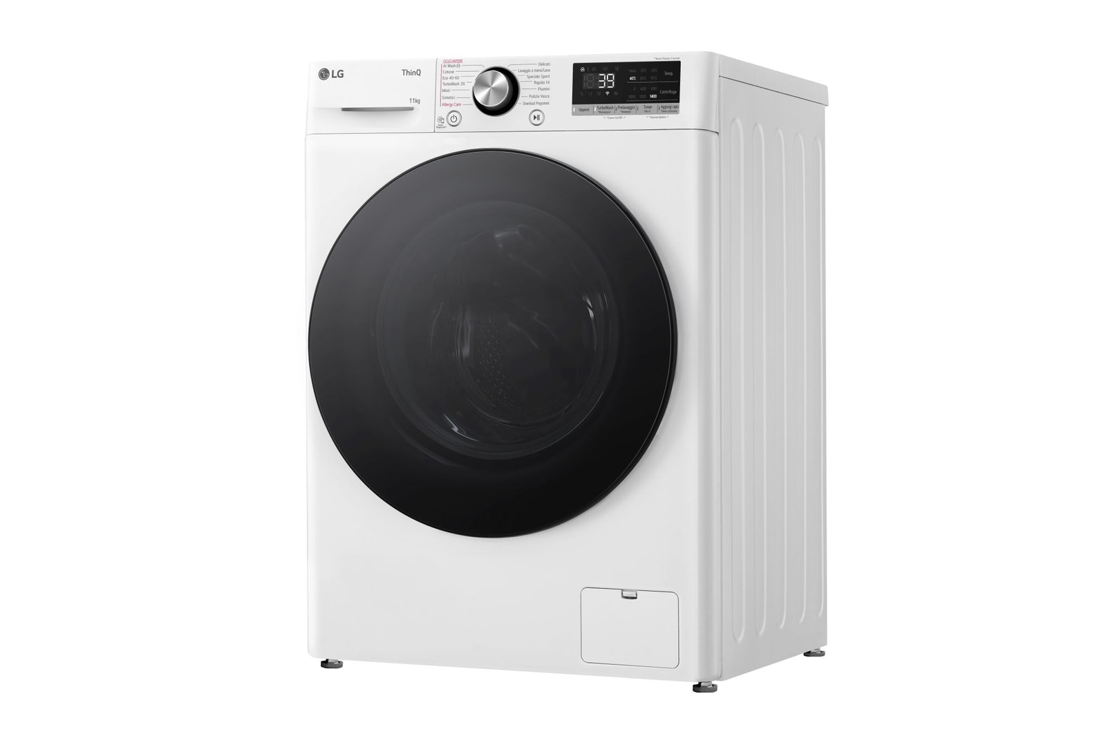 LG Lavatrice 11kg AI DD™ | Serie R7 Classe A-10% | 1400 giri, TurboWash 360, Vapore su 7 programmi, Wi-Fi | White, F4R7011TSWB