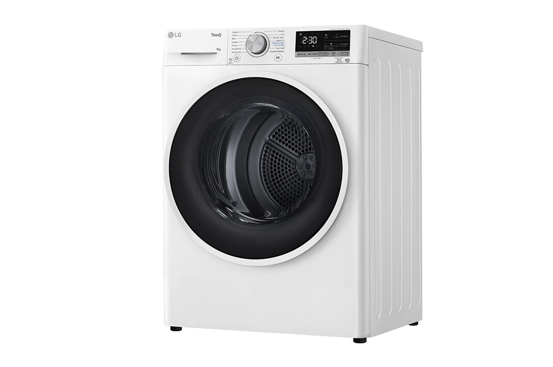 LG Asciugatrice 9kg Pompa di calore DUAL Inverter | Serie V5 Classe D | Eco Hybrid, Condensatore autopulente, Wi-Fi, RH90V5AV6N