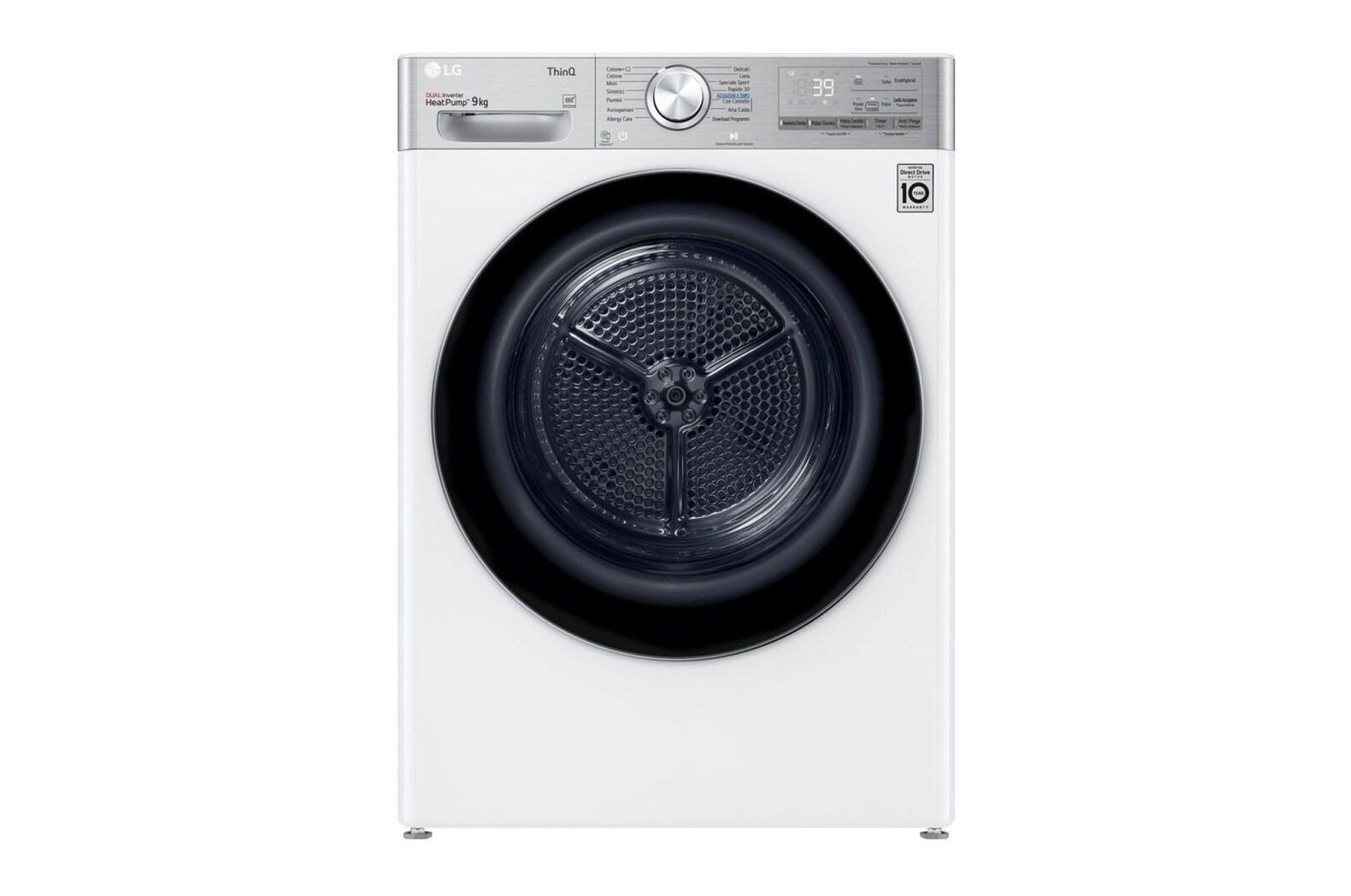 Foto frontale dell'asciugatrice LG RH90V9AV2QR