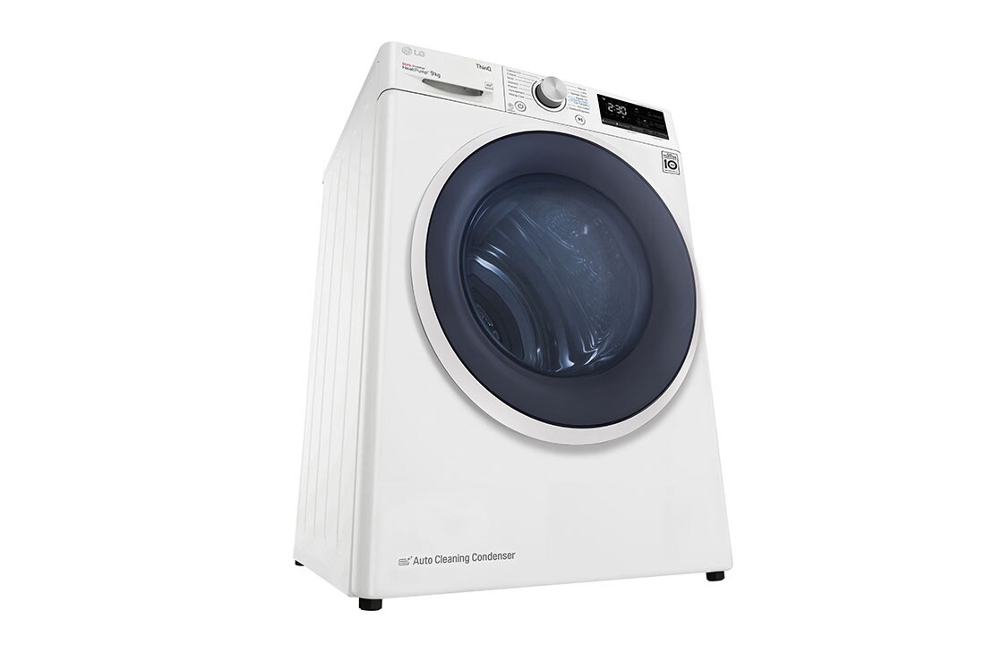 LG Asciugatrice 9kg a Pompa Di Calore condensatore autopulente Classe C Bianca, RH90V9AVHN