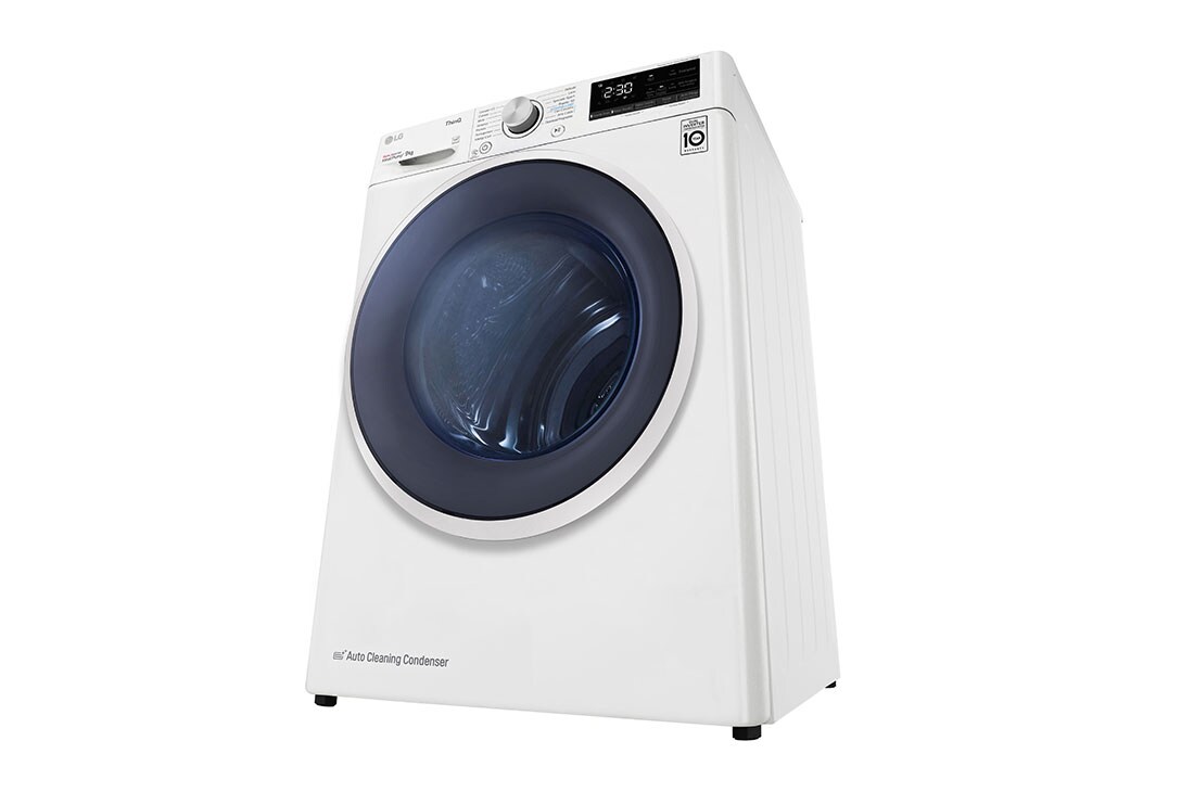 LG Asciugatrice 9kg a Pompa Di Calore condensatore autopulente Classe C Bianca, RH90V9AVHN