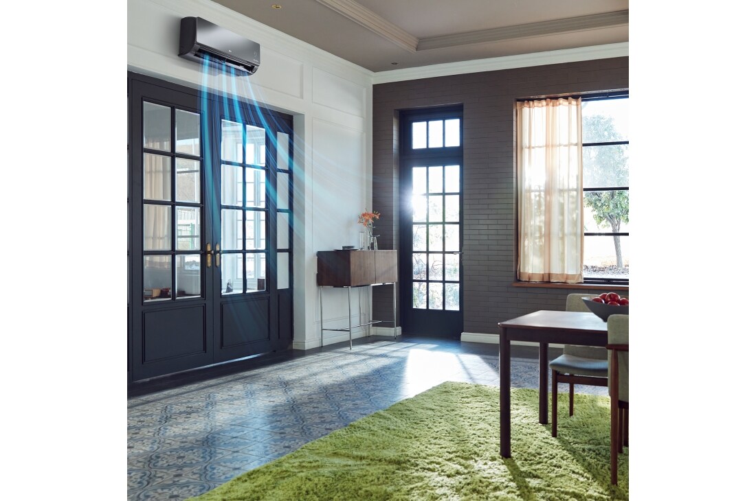 LG Condizionatore monosplit ARTCOOL Mirror | 12000 BTU | Pannello a specchio, UVnano, Ionizzatore, Filtro allergeni, AC12BK