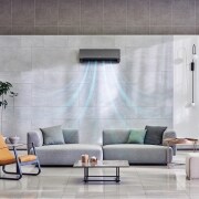 LG Condizionatore monosplit ARTCOOL Mirror | 12000 BTU | Pannello a specchio, UVnano, Ionizzatore, Filtro allergeni, AC12BK