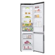 LG Frigorifero combinato | Classe A, 384L | Door & Linear Cooling, Fresh Converter, Compressore Lineare Inverter,No frost | Inox, GBP62PZNAC