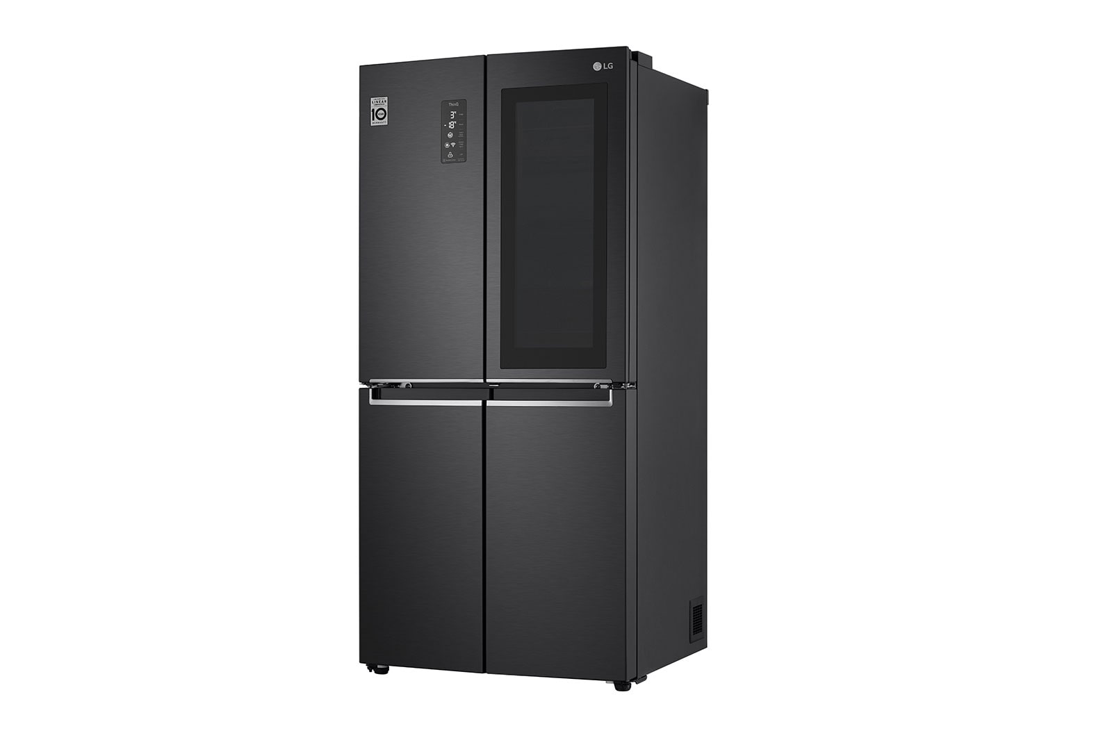 LG Frigorifero Multidoor Slim InstaView Door-in-Door | Classe E, 530L | Wi-Fi, Door & Linear Cooling, No frost | Nero, GMQ844MC5E