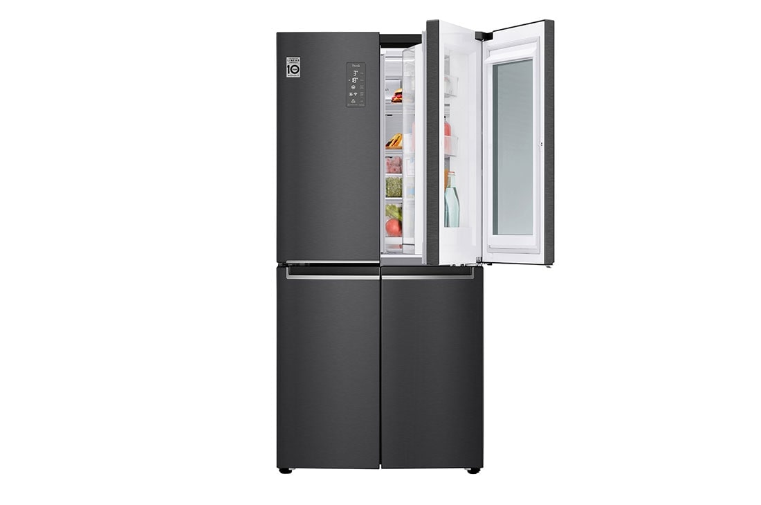 LG Frigorifero Multidoor Slim InstaView Door-in-Door | Classe E, 530L | Wi-Fi, Door & Linear Cooling, No frost | Nero, GMQ844MC5E