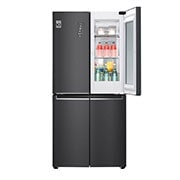 LG Frigorifero Multidoor Slim InstaView Door-in-Door | Classe E, 530L | Wi-Fi, Door & Linear Cooling, No frost | Nero, GMQ844MC5E