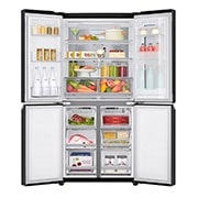 LG Frigorifero Multidoor Slim InstaView Door-in-Door | Classe E, 530L | Wi-Fi, Door & Linear Cooling, No frost | Nero, GMQ844MC5E