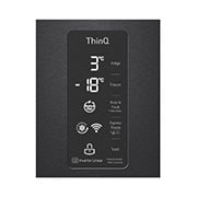 LG Frigorifero Multidoor Slim InstaView Door-in-Door | Classe E, 530L | Wi-Fi, Door & Linear Cooling, No frost | Nero, GMQ844MC5E