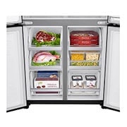 LG Frigorifero Multidoor Slim InstaView Door-in-Door | Classe E, 530L | Wi-Fi, Door & Linear Cooling, No frost | Nero, GMQ844MC5E