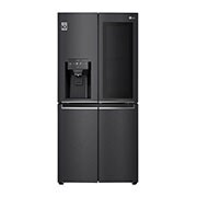 LG Frigorifero Multidoor Slim InstaView Door-in-Door | Classe F, 508L | Wi-Fi, Dispenser con allaccio, UVnano, No frost | Nero, GMX844MC6F