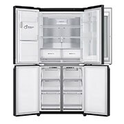 LG Frigorifero Multidoor Slim InstaView Door-in-Door | Classe F, 508L | Wi-Fi, Dispenser con allaccio, UVnano, No frost | Nero, GMX844MC6F