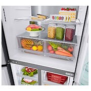 LG Frigorifero Multidoor Slim InstaView Door-in-Door | Classe F, 508L | Wi-Fi, Dispenser con allaccio, UVnano, No frost | Nero, GMX844MC6F
