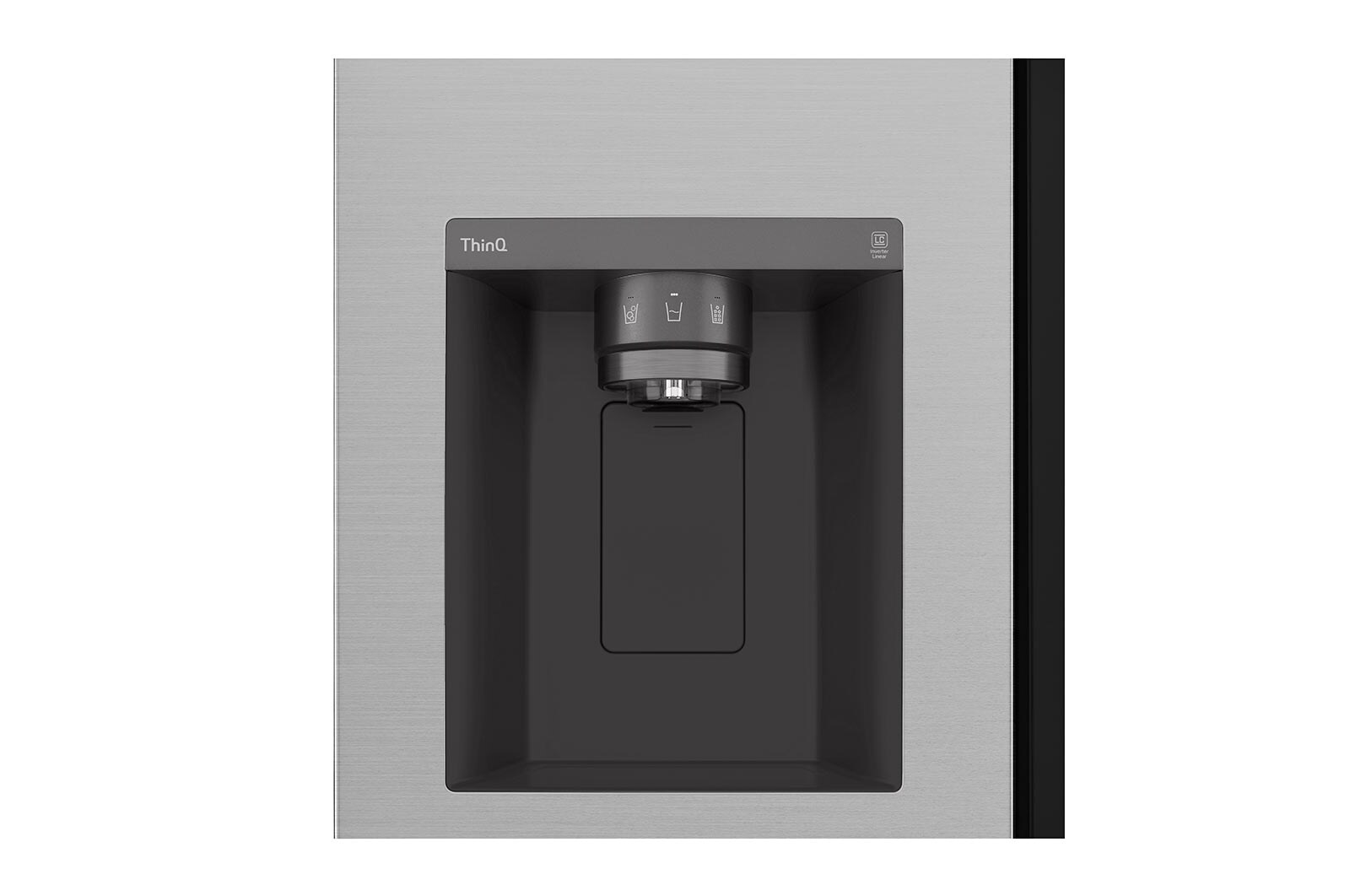LG Frigorifero Side-by-Side InstaView | Classe D, 635L | Wi-Fi, Dispenser con allaccio, Fresh Balancer, No frost | Argento, GSGV80PYLD