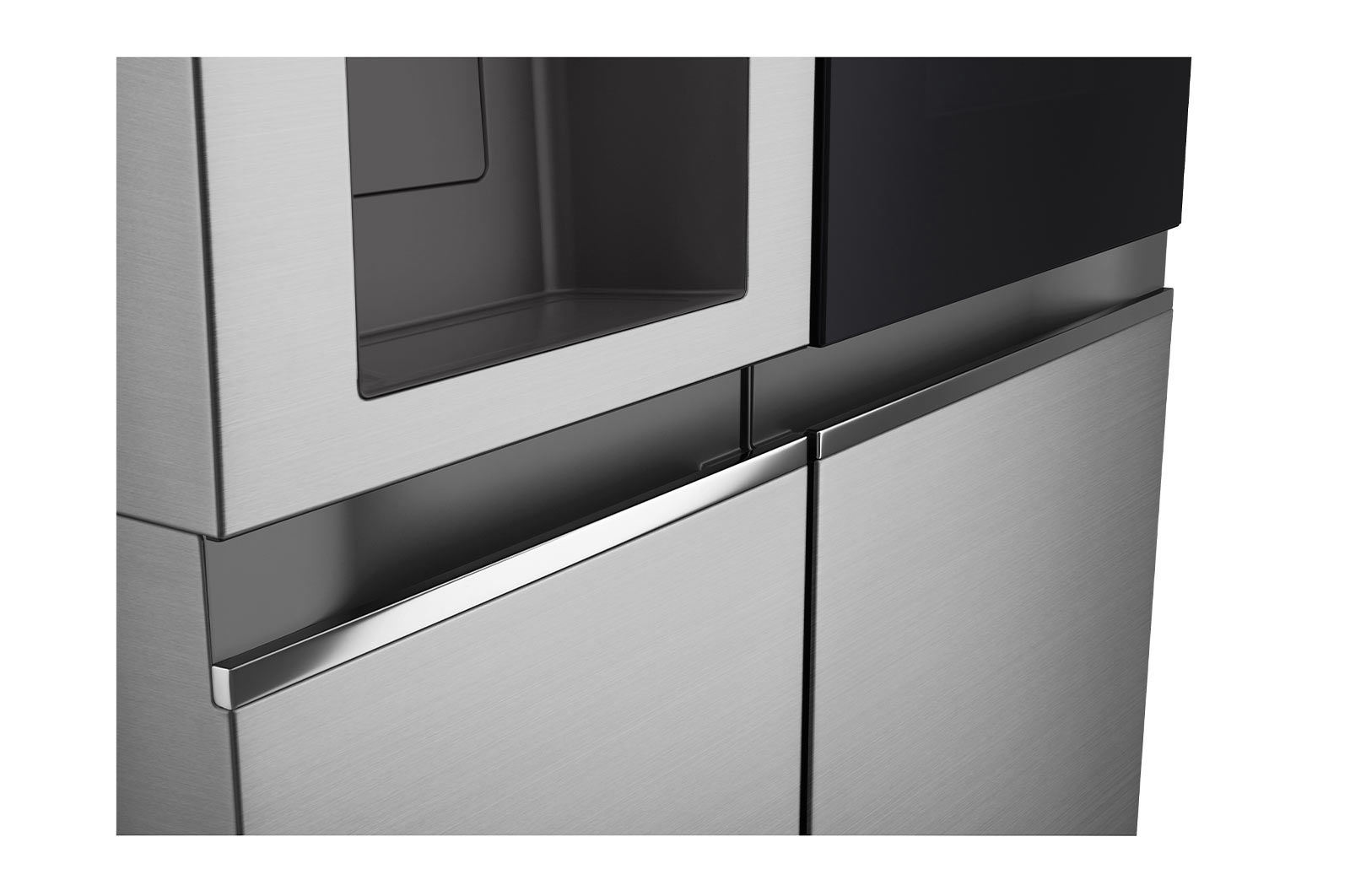 LG Frigorifero Side-by-Side InstaView | Classe D, 635L | Wi-Fi, Dispenser con allaccio, Fresh Balancer, No frost | Argento, GSGV80PYLD