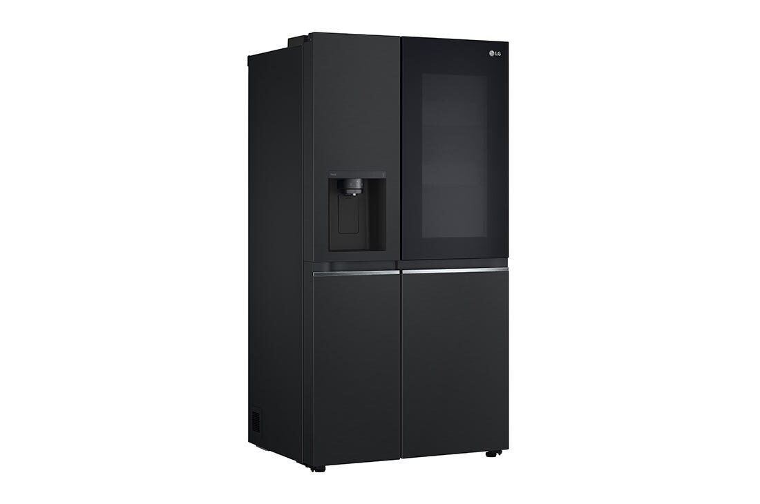 LG Frigorifero Side-by-Side InstaView | Classe E, 635L | Wi-Fi, Dispenser senza allaccio, Fresh Balancer, No frost | Nero opaco, GSGV81EPLL