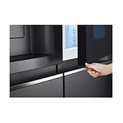 LG Frigorifero Side-by-Side InstaView Door-in-Door | Classe E, 635L | Wi-Fi, Dispenser senza allaccio, UVnano, No frost | Nero, GSXV91MCAE