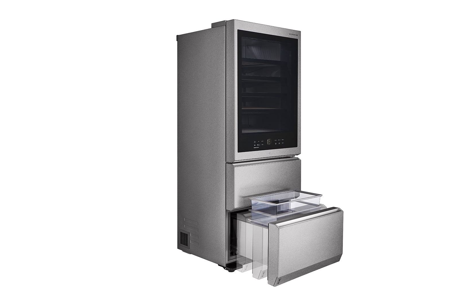 LG SIGNATURE Cantinetta vino InstaView | Classe E, 422L | Wi-Fi, Optimal Preservation Technology™, No frost | Inox satinato, LSR200W