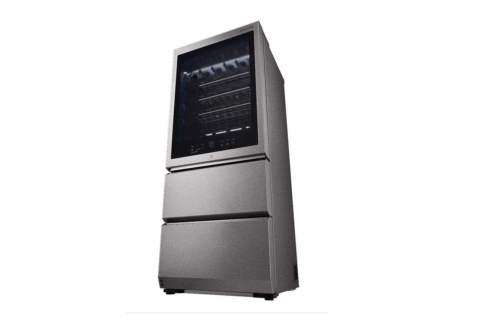 LG SIGNATURE Cantinetta vino InstaView | Classe E, 422L | Wi-Fi, Optimal Preservation Technology™, No frost | Inox satinato, LSR200W