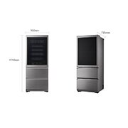 LG SIGNATURE Cantinetta vino InstaView | Classe E, 422L | Wi-Fi, Optimal Preservation Technology™, No frost | Inox satinato, LSR200W